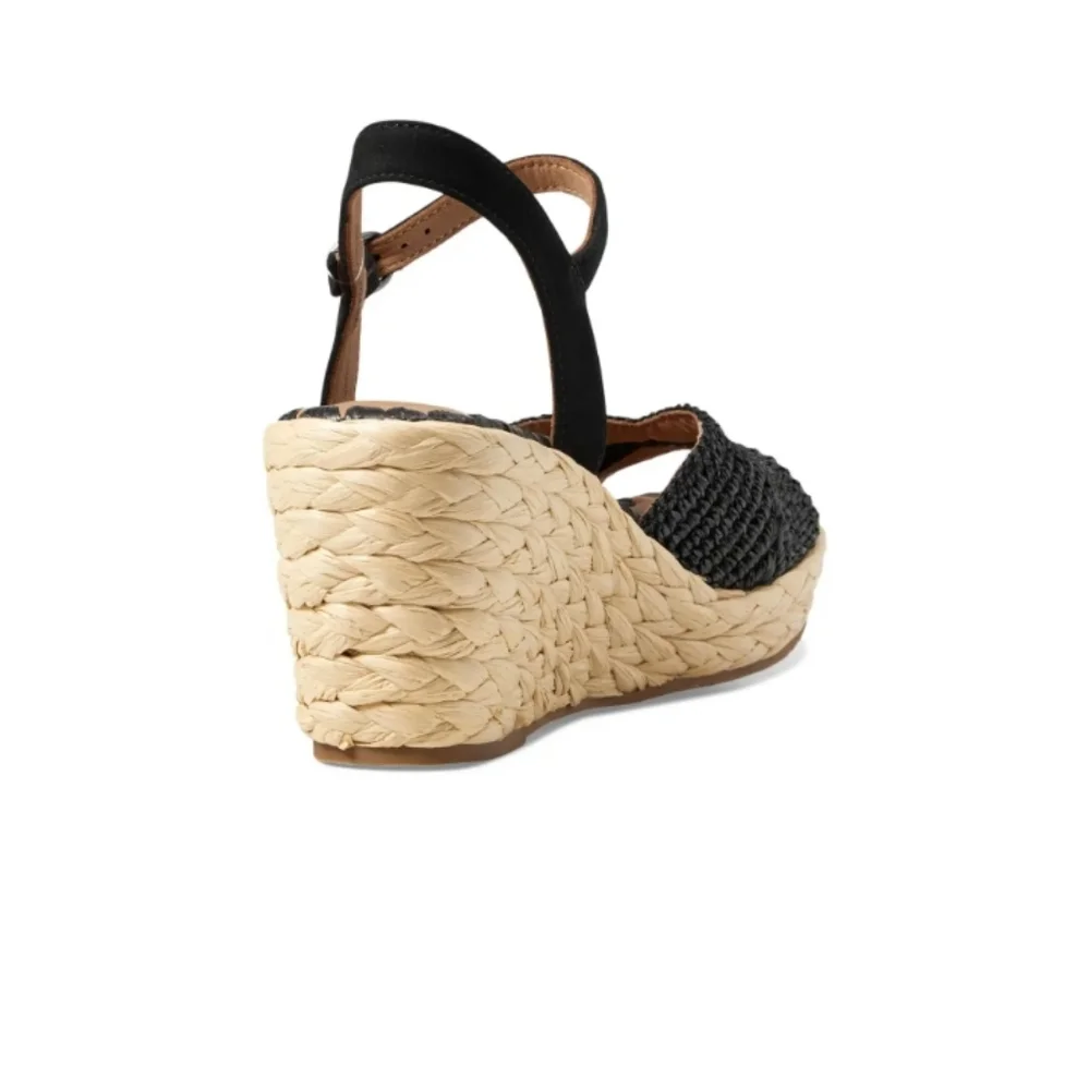 Gentle Souls Kenneth Cole Nomi Raffia Open Toe 3 1/2" Cork Wedge Size 7.5 NWT - Picture 3 of 8